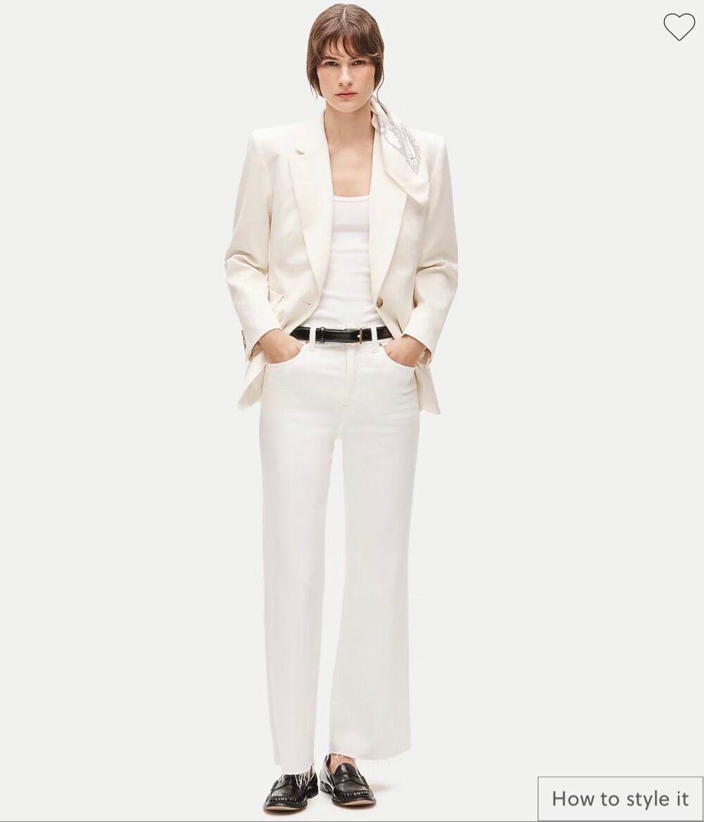J. Crew Charley kickout cropped jean in super-stretch White NWT size 24